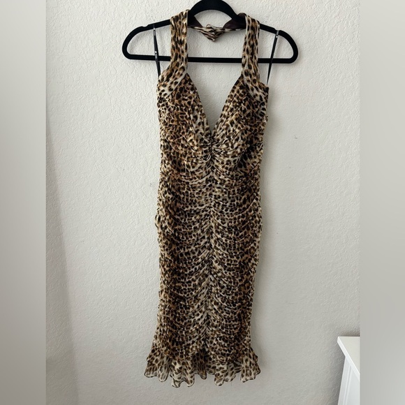 Tadashi Shoji Dresses & Skirts - Tadashi Collection Halter Leopard print Dress size medium